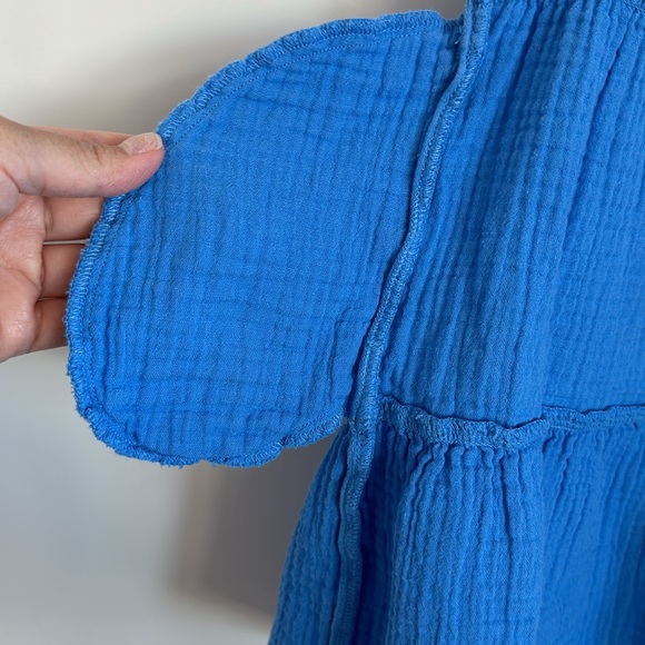 Girls Blue Sleeveless Dress with Pockets by Cat & Jack 100% Cotton - Picture 9 of 12